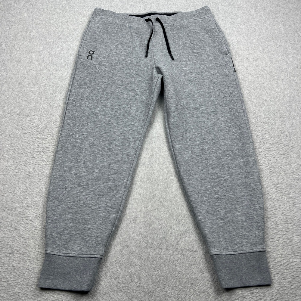 On Running Focus Tech Sweatpants Mens Large Gray Heather Tapered Joggers 1MF3032